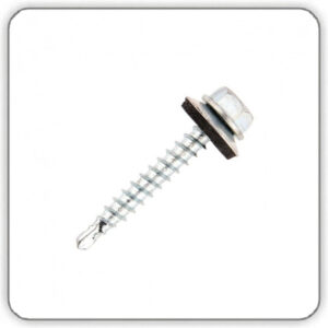 Саморіз по металу з шестигранною головкою і шайбою EPDM 4.8*25 ЦКМ (250шт)