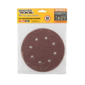 Круг шліфувальний на липучці (5шт) Mastertool : Ø180 мм. Р240